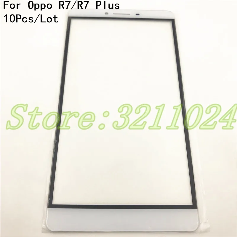 10 шт./лот для OPPO R7 сенсорный экран дигитайзер внешнее стекло Plus Передняя панель