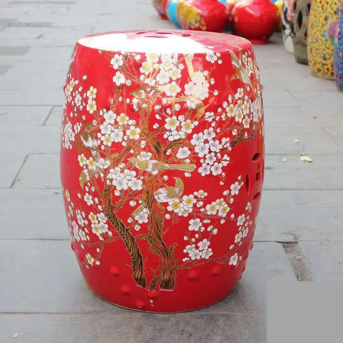 Jingdezhen Ceramic Table Stool Set Color Glaze porcelain Stool Red Plum Outdoor bath room stool
Jingdezhen Ceramic Table Stool Set Color Glaze porcelain Stool Red Plum Outdoor bath room stool