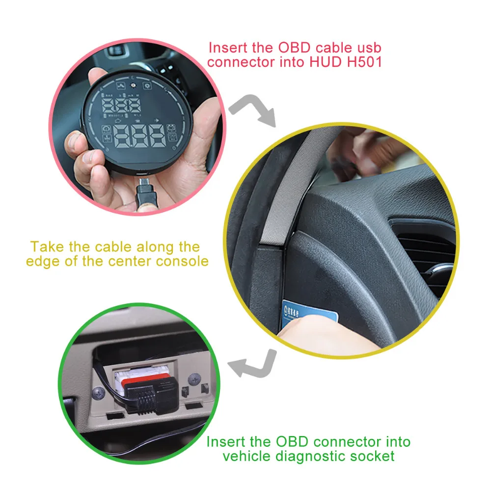 V-checker H501 HUD Head Up Display Color APP Bluetooth OBD II Scanner Car Engine Fault Code Reader CAN Diagnostic Scan Tool
V-checker H501 HUD Head Up Display Color APP Bluetooth OBD II Scanner Car Engine Fault Code Reader CAN Diagnostic Scan Tool
