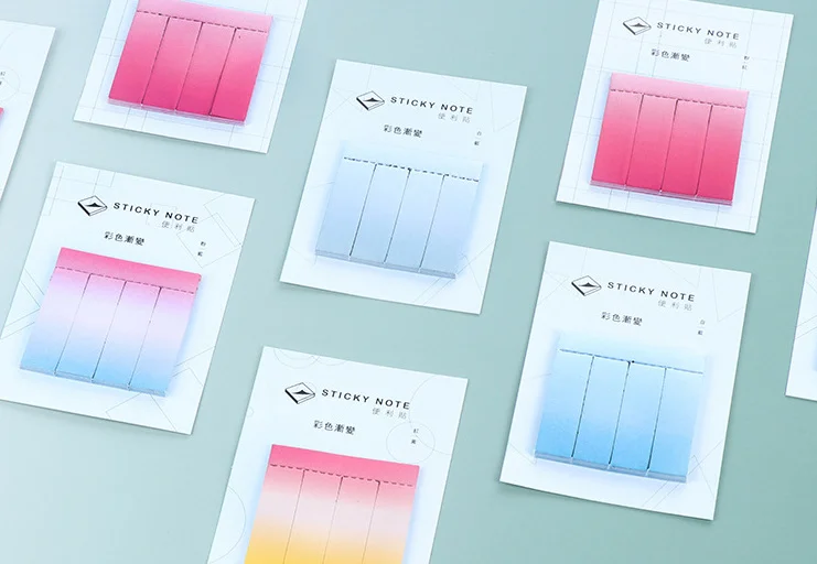 Fantastic Gradient Color Self-Adhesive Memo Pad Sticky Notes memo boards Bookmark School Office Supply papelaria
Fantastic Gradient Color Self-Adhesive Memo Pad Sticky Notes memo boards Bookmark School Office Supply papelaria