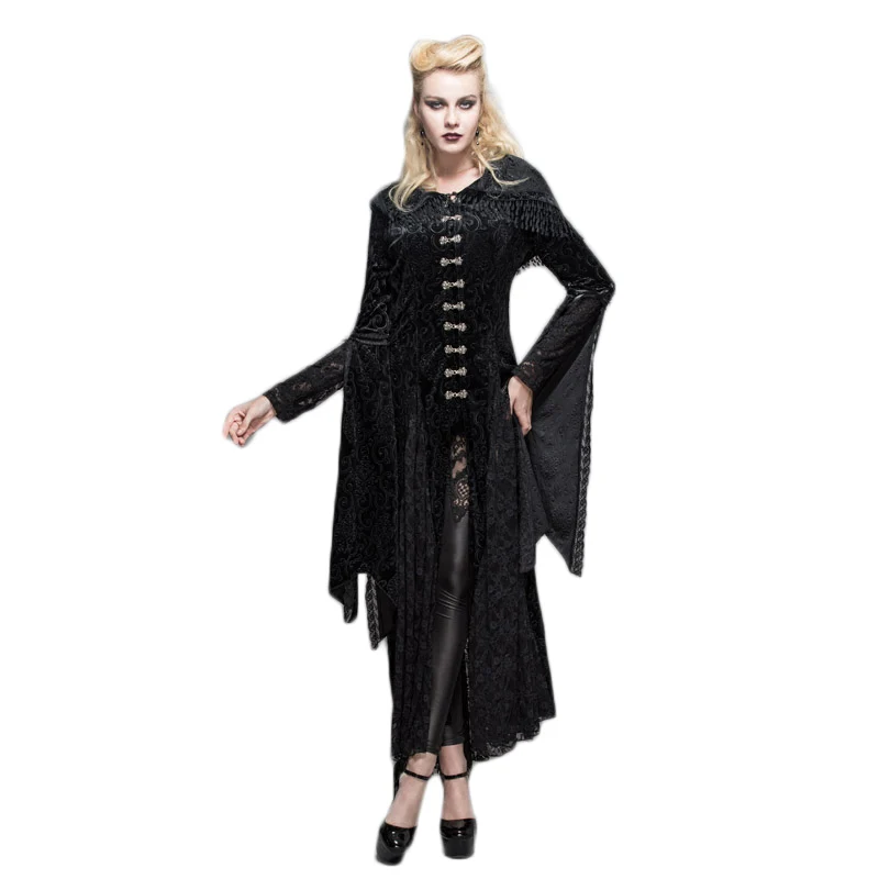 Gothic Pattern Women's Victorian Hooded Dress Black Steampunk Slim Fit Witch Sacrifice Long Dresses With Straps Clothing New
Gothic Pattern Women's Victorian Hooded Dress Black Steampunk Slim Fit Witch Sacrifice Long Dresses With Straps Clothing New
