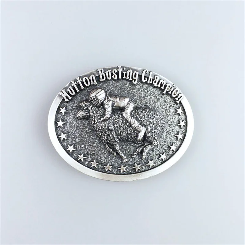 Wholesale Distribute Vintage Silver Plated Mutton Busting Western Belt Buckle BUCKLE-WT106SL
Wholesale Distribute Vintage Silver Plated Mutton Busting Western Belt Buckle BUCKLE-WT106SL