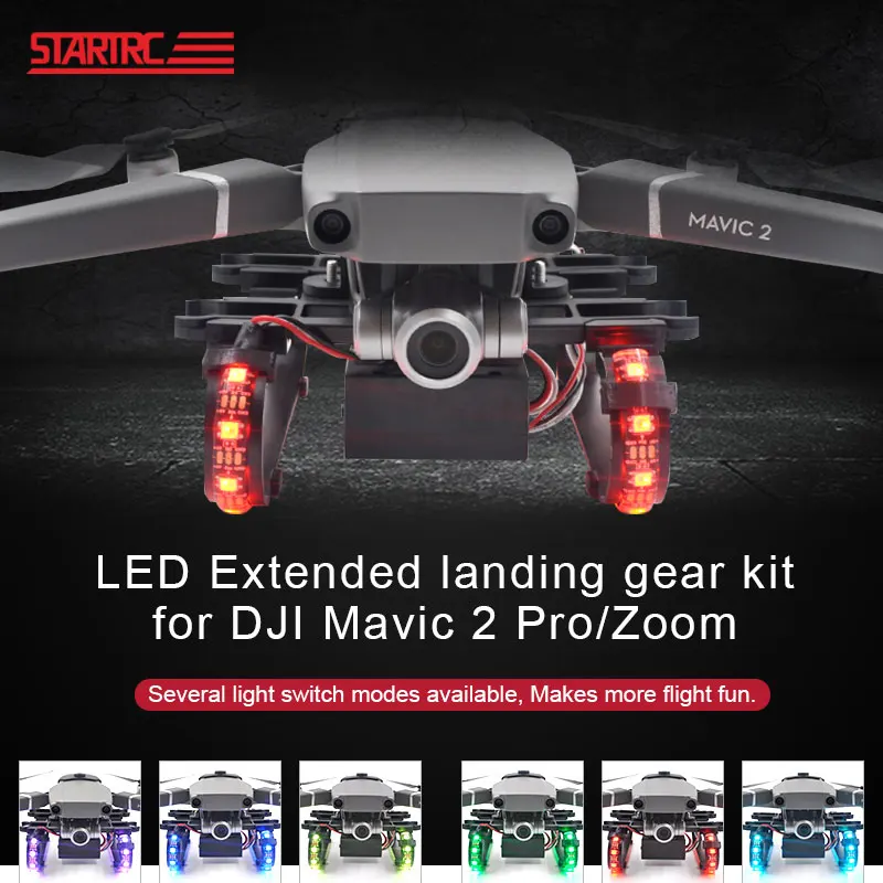 Фото STARTRC для DJI Mavic 2 Pro Drone красочное светодиодное удлиненное шасси Zoom аксессуары(China)