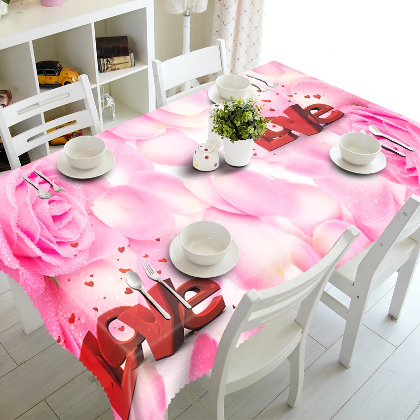 Customize Polyester Cotton 3d Tablecloth Pink Roses Flower&White Swan Pattern Waterproof Rectangular&Round Wedding Table cloth
Customize Polyester Cotton 3d Tablecloth Pink Roses Flower&White Swan Pattern Waterproof Rectangular&Round Wedding Table cloth