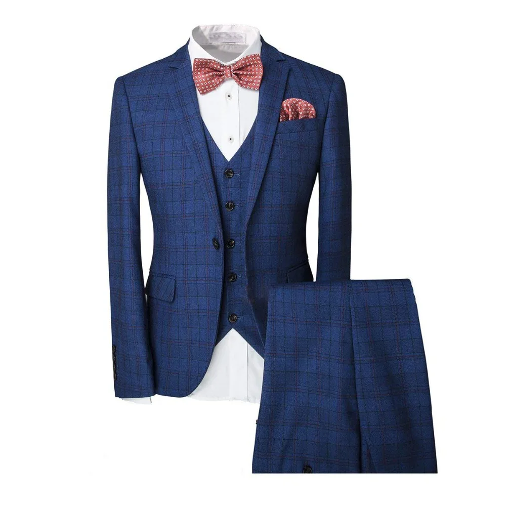 (Jacket+Pants+vest) Men Suits Men Fashion grid stripe High quality England Men's Slim Fit business wedding Suit men Wedding suit
(Jacket+Pants+vest) Men Suits Men Fashion grid stripe High quality England Men's Slim Fit business wedding Suit men Wedding suit