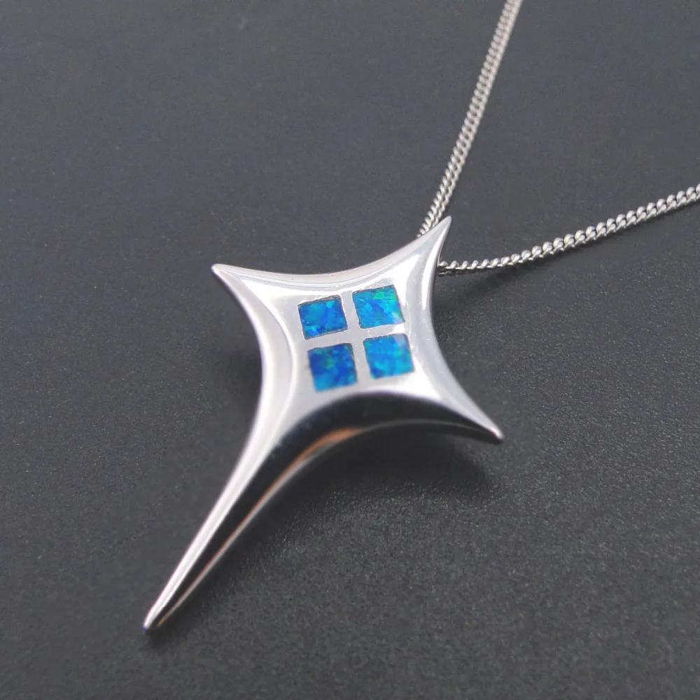 Hot Selling Blue Opal Diamond Star Pendant 925 Sterling Silver Women Man Necklace For Gift
Hot Selling Blue Opal Diamond Star Pendant 925 Sterling Silver Women Man Necklace For Gift