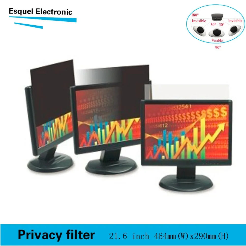 21.6 "Дюймовый Широкоформатный (16:10) Privacy Filter Для ЖК Экрана Монитора 464 мм (W) x290mm (H)