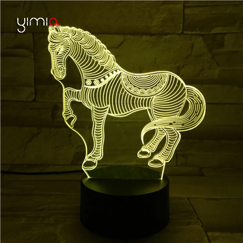YIMIA прекрасные лошади, 3D иллюзия, 7 цветов, меняющаяся лампа, акриловый удаленный светодиодный ночсветильник с микро USB, настольная лампа, лам...
YIMIA прекрасные лошади, 3D иллюзия, 7 цветов, меняющаяся лампа, акриловый удаленный светодиодный ночсветильник с микро USB, настольная лампа, лам...