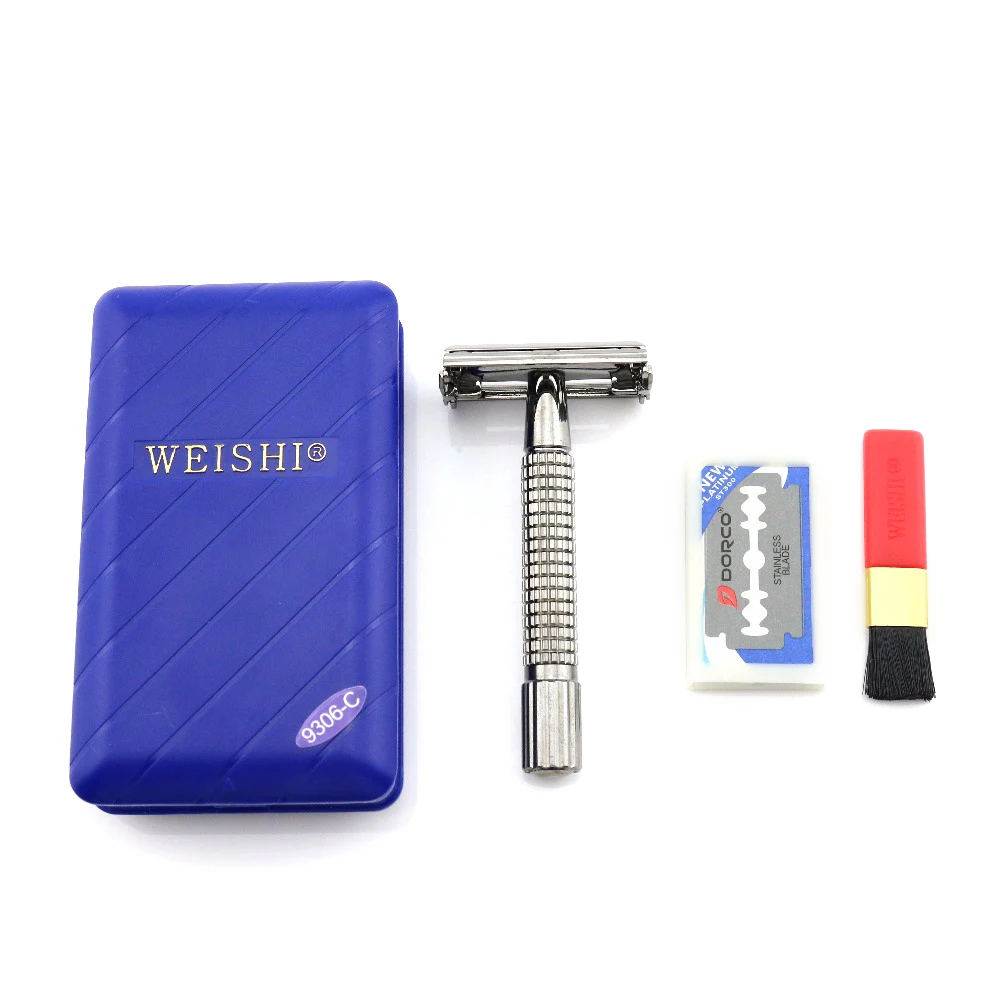 WEISHI Butterfly Safety Razor Double Edge Shaving Razor 9306-C Gun color Excellent quality 100PCS/LOT NEW
WEISHI Butterfly Safety Razor Double Edge Shaving Razor 9306-C Gun color Excellent quality 100PCS/LOT NEW