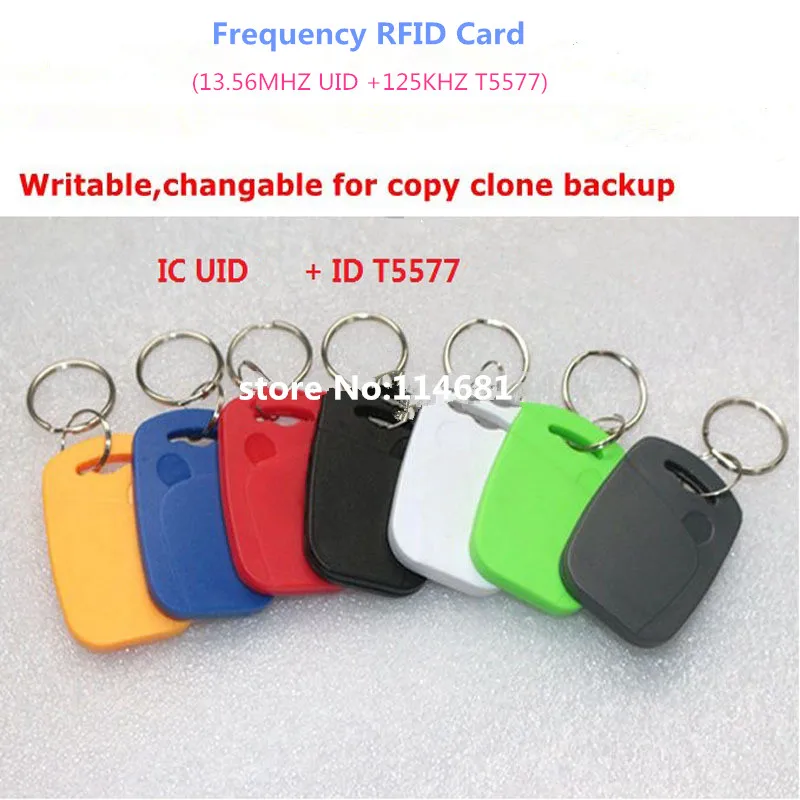 (3pcs/lot) 125Khz 13.56Mhz RFID T5577 UID Proximity Writable Smart Card Dual Chip Frequency for Access Control
(3pcs/lot) 125Khz 13.56Mhz RFID T5577 UID Proximity Writable Smart Card Dual Chip Frequency for Access Control