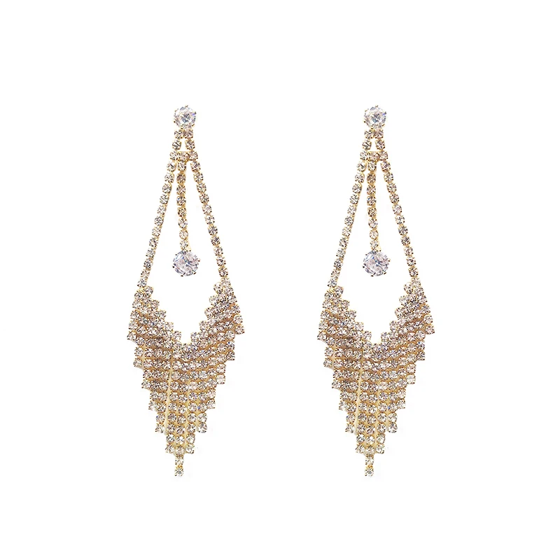 New Fashion Metal Rhinestone Tassel Earrings Long Earrings For Women Super Flash Dangle Earrings Female
New Fashion Metal Rhinestone Tassel Earrings Long Earrings For Women Super Flash Dangle Earrings Female