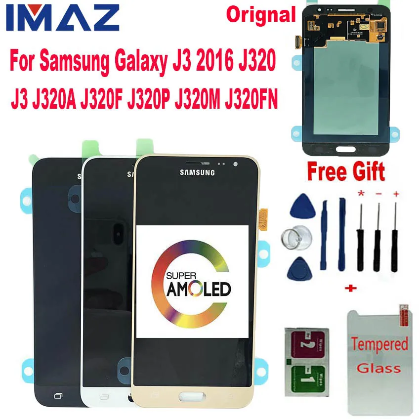 IMAZ Orignal Super AMOLED LCD For Samsung Galaxy J3 2016 J320 J320F J320H/FN LCD Display Screen Digitizer Assembly For J3 LCD
IMAZ Orignal Super AMOLED LCD For Samsung Galaxy J3 2016 J320 J320F J320H/FN LCD Display Screen Digitizer Assembly For J3 LCD