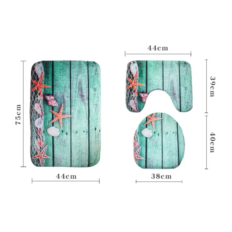 3Pcs/Set Bathroom Mat Set Mediterranean Flannel Floor Rugs Cushion Toilet Seat Cover Bath Mat for Home Decoration
3Pcs/Set Bathroom Mat Set Mediterranean Flannel Floor Rugs Cushion Toilet Seat Cover Bath Mat for Home Decoration