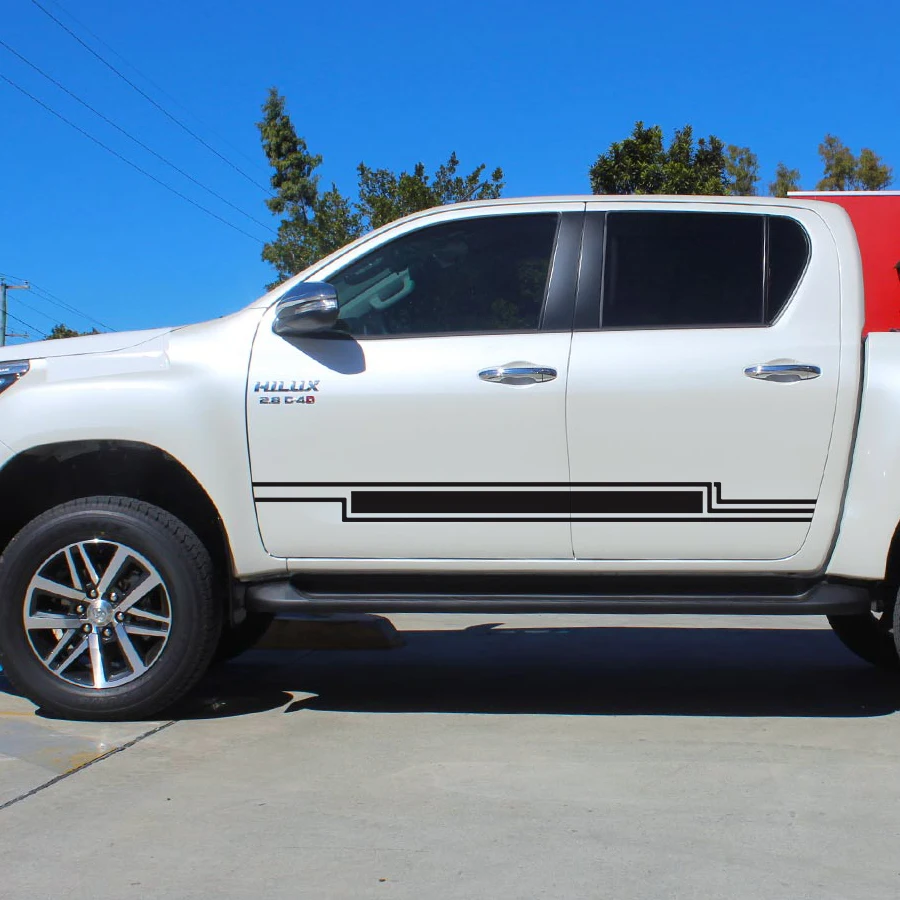 car sticker 2 Pcs side door rectangle stripe vinyl graphics car decals for toyota hilux 2012 2013 2014 2015 2016 2017 2018 2019
car sticker 2 Pcs side door rectangle stripe vinyl graphics car decals for toyota hilux 2012 2013 2014 2015 2016 2017 2018 2019