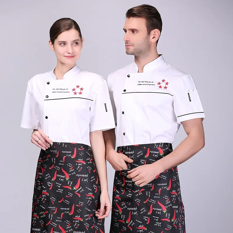 Short Sleeve Chef Uniforms Clothing Men Women Food Services Cooking Clothes Restaurant Hotel Kitchen Work Clothes Overalls
Short Sleeve Chef Uniforms Clothing Men Women Food Services Cooking Clothes Restaurant Hotel Kitchen Work Clothes Overalls