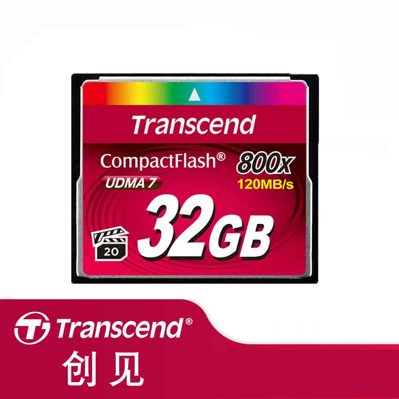 

Transcend Professional 800X 120M/s MLC Memory card 32GB 64GB 128GB High Speed CF Card Compact Flash For DSLR Camera Full HD