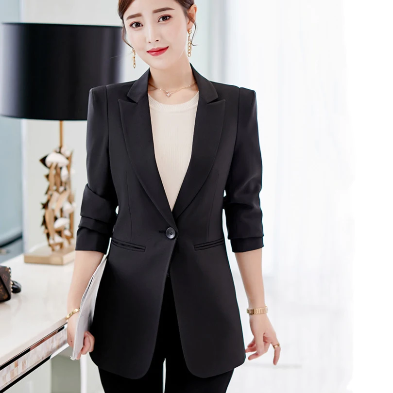 PEONFLY New Blazers Women Suit Solid Color Fashion Simple Long Slim Female Business Formal Jacket Plus Size Autumn XXL XL
PEONFLY New Blazers Women Suit Solid Color Fashion Simple Long Slim Female Business Formal Jacket Plus Size Autumn XXL XL