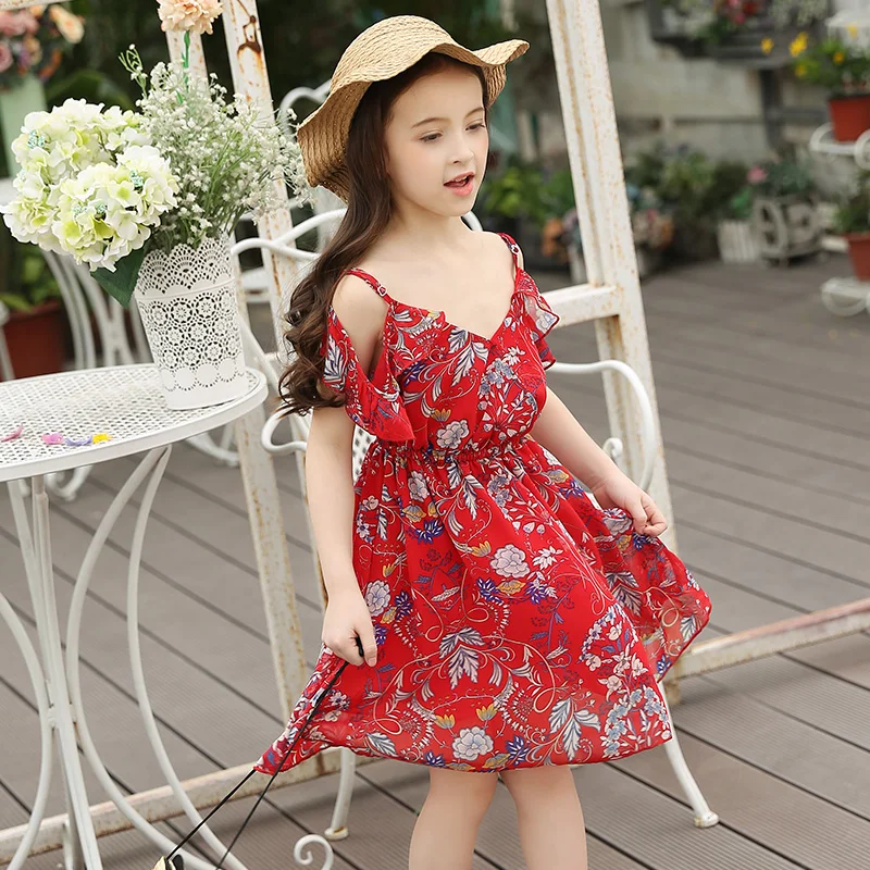 LouisDog Big Teen Girls Dress Strapless Dress Summer Beach Wear Girl Children Red Floral Chiffon Holiday Party Clothes 7-15Y
LouisDog Big Teen Girls Dress Strapless Dress Summer Beach Wear Girl Children Red Floral Chiffon Holiday Party Clothes 7-15Y
