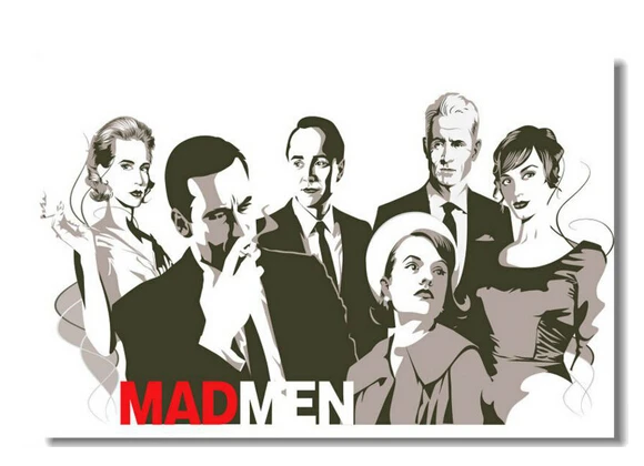 Mad Men TV Play Modern Stylish Custom Fashion Tatoo On Wall Poster Print Size(40x60)cm Sticker Free Shipping U1-362 | Дом и сад