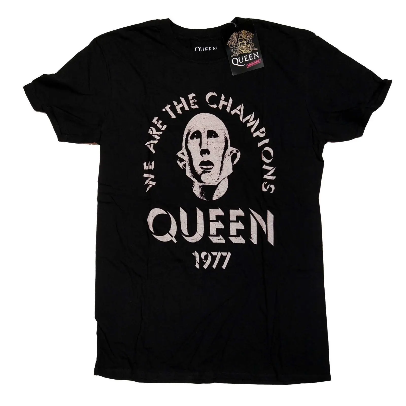 Футболка Queen News Of The World Tour Robot Head 100% официальная Летняя мужская модная футболка