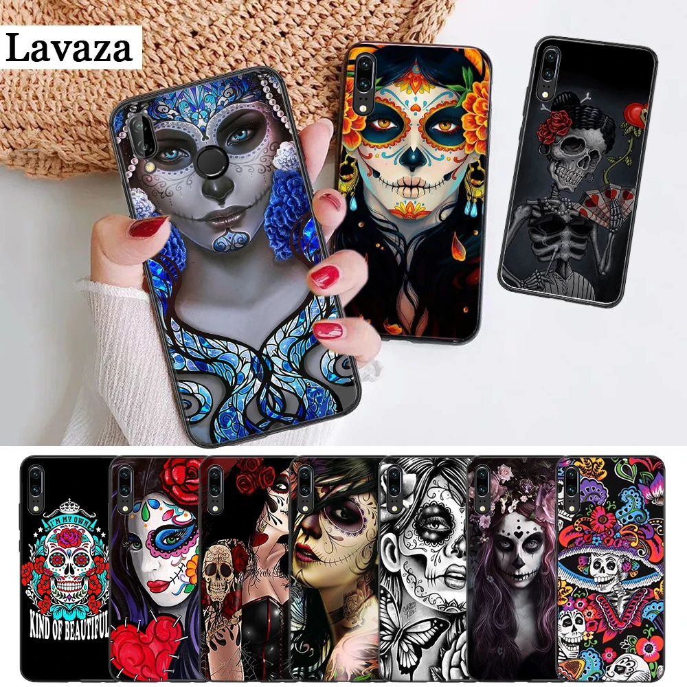 Силиконовый чехол с мексиканским черепом для Huawei P8 Lite 2015 2017 P9 2016 Mimi P10 P20 Pro P Smart Z 2019