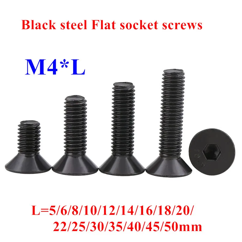 100pcs M4*5/6/8/10/12/16/20mm Hex socket flat head cap screw DIN7991 grade 10.9 alloy steel black Countersunk head screw bolts
100pcs M4*5/6/8/10/12/16/20mm Hex socket flat head cap screw DIN7991 grade 10.9 alloy steel black Countersunk head screw bolts