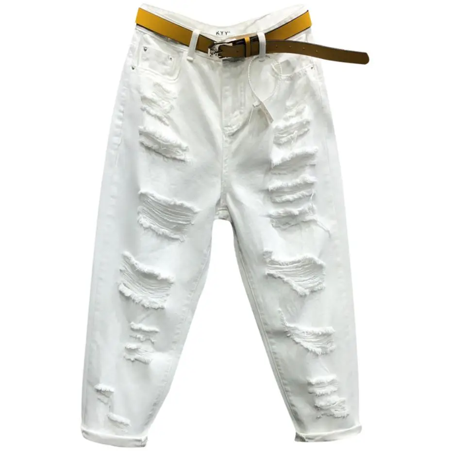 2022 Vintage Ripped Jeans Women High Waist Loose Boyfriend Jeans White hole harem pants
2022 Vintage Ripped Jeans Women High Waist Loose Boyfriend Jeans White hole harem pants