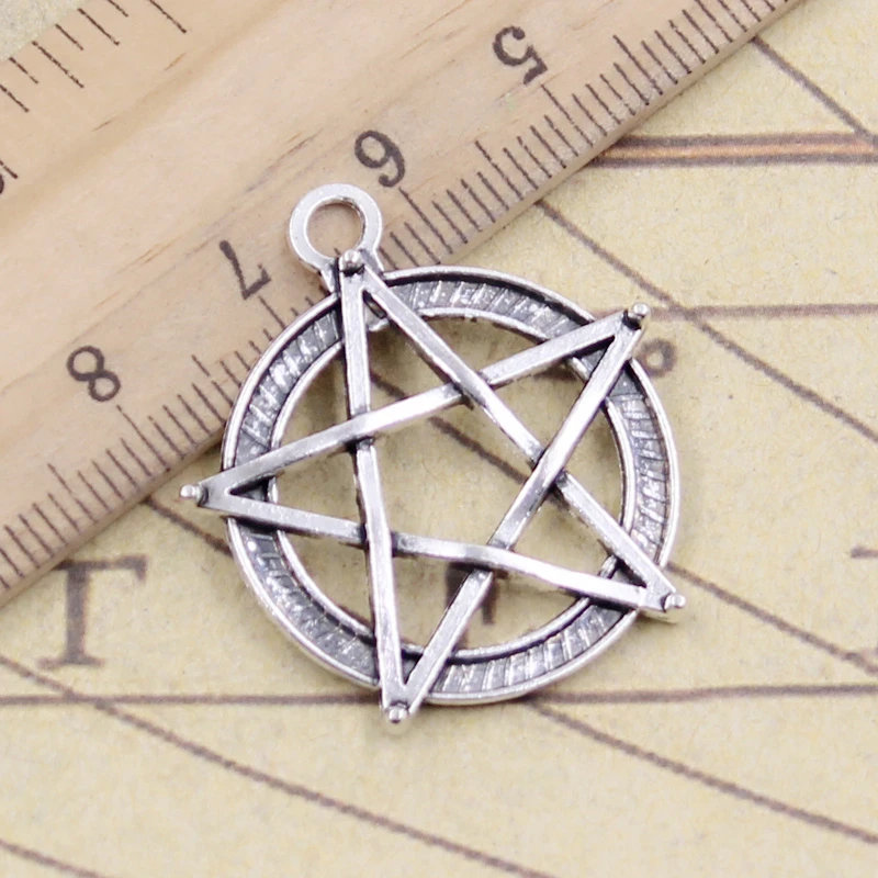 10pcs Charms Star Pentagram 31x27mm Tibetan Silver Color Pendants Antique Jewelry Making DIY Handmade Craft Pendant
10pcs Charms Star Pentagram 31x27mm Tibetan Silver Color Pendants Antique Jewelry Making DIY Handmade Craft Pendant