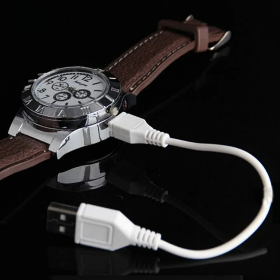 New Clock USB Charge Windproof Electronic Flameless Cigar Cigarette Lighter Sports Wrist Watch Men's Rechargeable Timer Gift
New Clock USB Charge Windproof Electronic Flameless Cigar Cigarette Lighter Sports Wrist Watch Men's Rechargeable Timer Gift