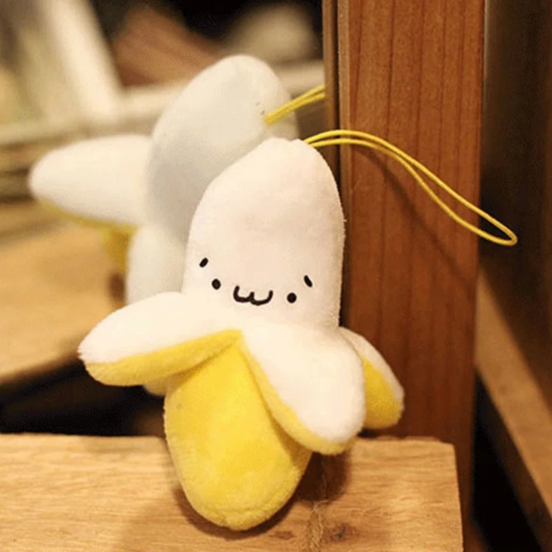 2019 Super Cute 6CM Little Yellow Banana Plush Stuffed TOY small String Keychain plush doll | Игрушки и хобби