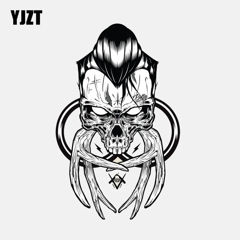 YJZT 14.9CM*9.5CM Personality Car Styling Skull Head Car Sticker Helmet Window Decal 6-3082
YJZT 14.9CM*9.5CM Personality Car Styling Skull Head Car Sticker Helmet Window Decal 6-3082