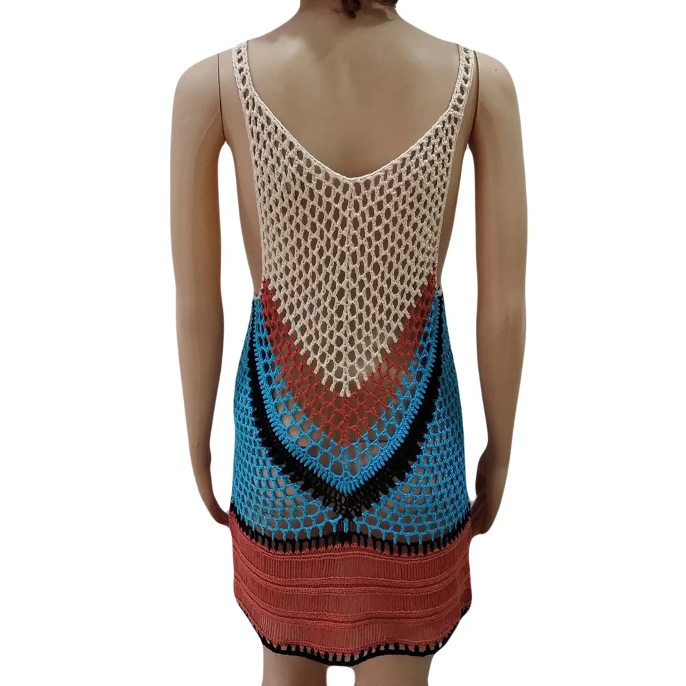 2019 New Sexy Beach Cover Up Bikini Crochet Knitted Swimwear Summer Beach Wear Hollow Out Swimsuit Fishnet Cover Up Beach Dress
2019 New Sexy Beach Cover Up Bikini Crochet Knitted Swimwear Summer Beach Wear Hollow Out Swimsuit Fishnet Cover Up Beach Dress