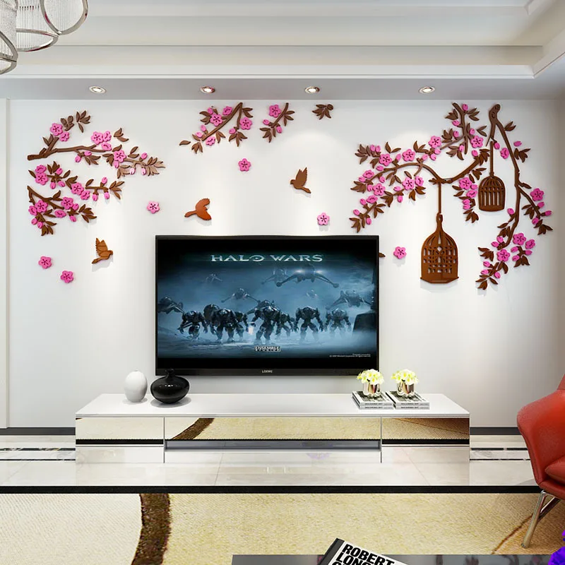 Chinese classical plum blossom DIY baby room bedroom home living room TV background wall decoration 3D acrylic wall sticker
Chinese classical plum blossom DIY baby room bedroom home living room TV background wall decoration 3D acrylic wall sticker