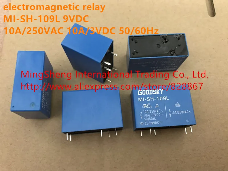 Оригинальный новый 100% электромагнитное реле MI-SH-109L 9VDC 10A/250VAC 10A/3VDC 50/60 Гц
Оригинальный новый 100% электромагнитное реле MI-SH-109L 9VDC 10A/250VAC 10A/3VDC 50/60 Гц