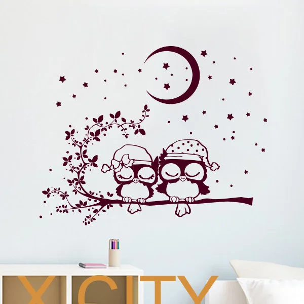 Owls Sleeping Childrens Kids Wall Decal Art Vinyl Sticker Moon Crescent Stars Nursery Baby Room Bedroom Playroom Home Decor
Owls Sleeping Childrens Kids Wall Decal Art Vinyl Sticker Moon Crescent Stars Nursery Baby Room Bedroom Playroom Home Decor