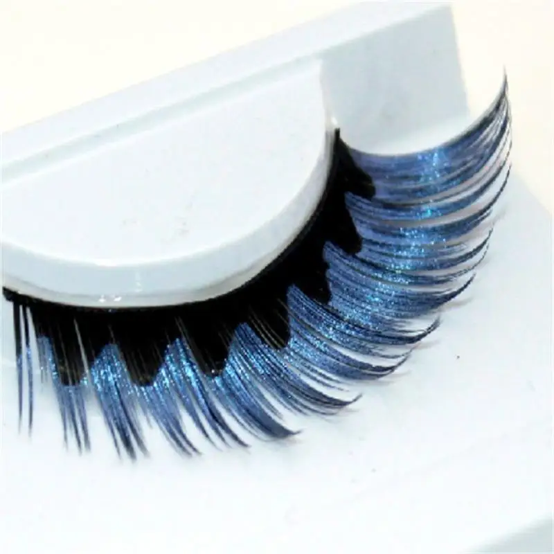 1 pairs colorful blue black staining natural false eyelashes cross exaggerated stage false eye Lashes makeup tool R011
1 pairs colorful blue black staining natural false eyelashes cross exaggerated stage false eye Lashes makeup tool R011