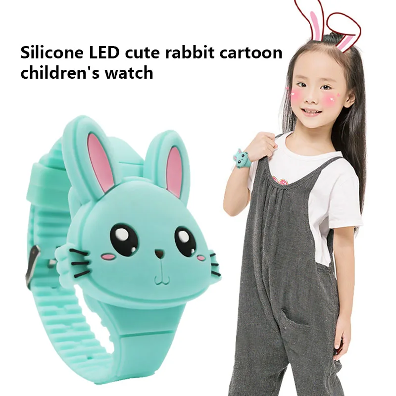 1 Pcs Kids LED Electronic Watch Silicone Band Cartoon Rabbit Flip Case Wrist Watch Lovely Gift LXH
1 Pcs Kids LED Electronic Watch Silicone Band Cartoon Rabbit Flip Case Wrist Watch Lovely Gift LXH