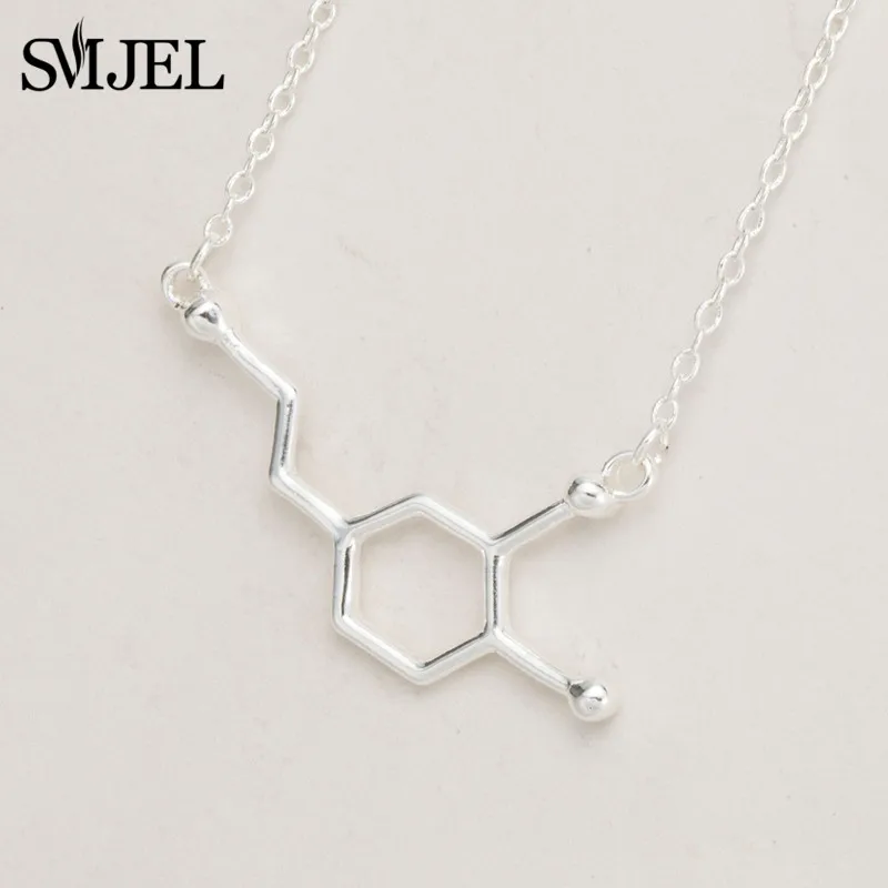 Ожерелье SMJEL с молекулой допамина ожерелье химической формулой модная женская