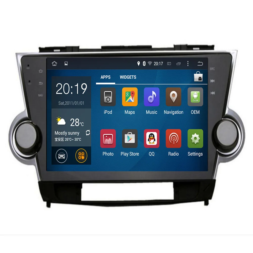 Автомобильный DVD плеер 10 2 дюйма din Android Восьмиядерный процессор px5 для TOYOTA HIGHLANDER 2008