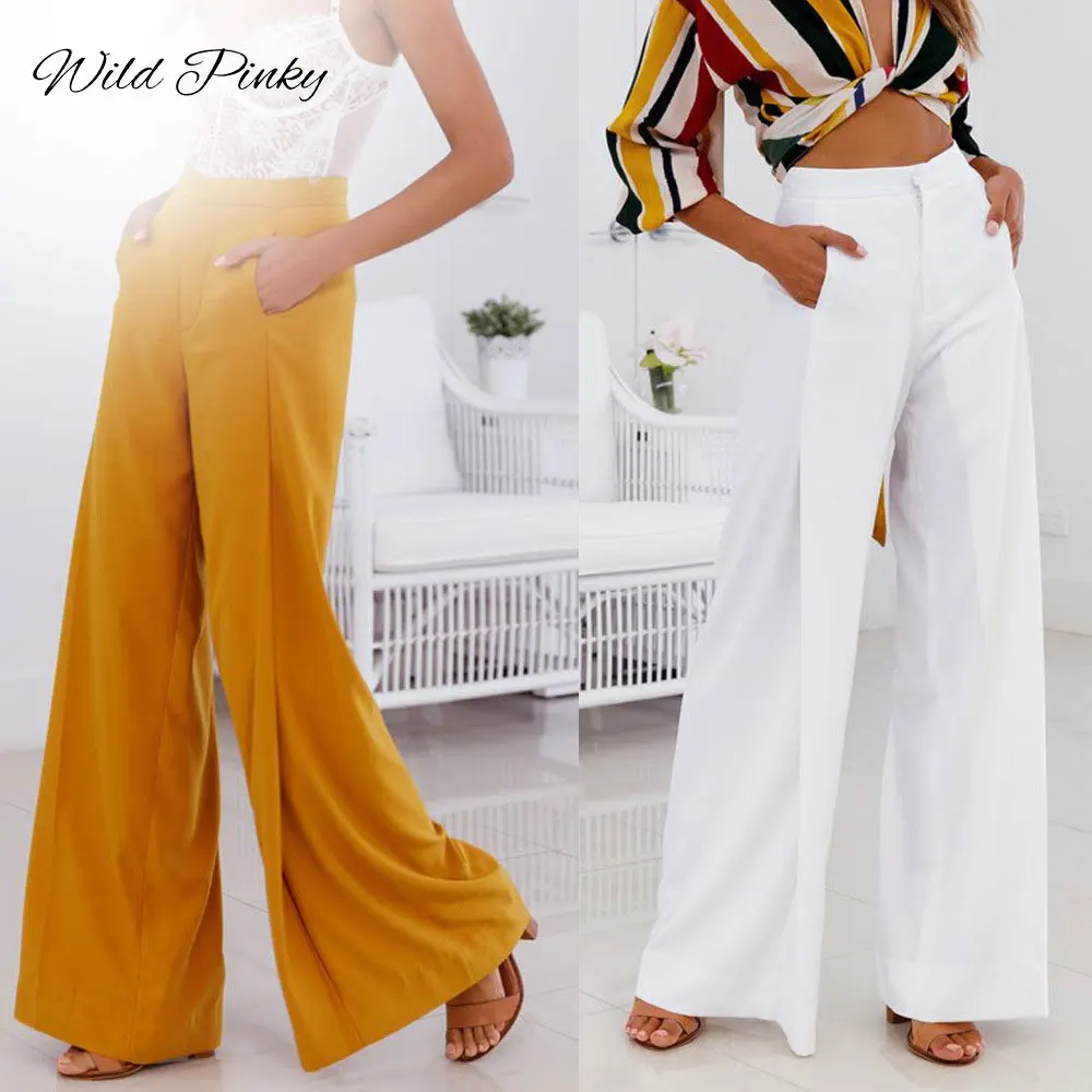 WildPinky Wide Flare Leg Pants Women High Waist Casual Pants Solid High Fashion Spring Summer 2022 Long Trousers Capris Female
WildPinky Wide Flare Leg Pants Women High Waist Casual Pants Solid High Fashion Spring Summer 2022 Long Trousers Capris Female