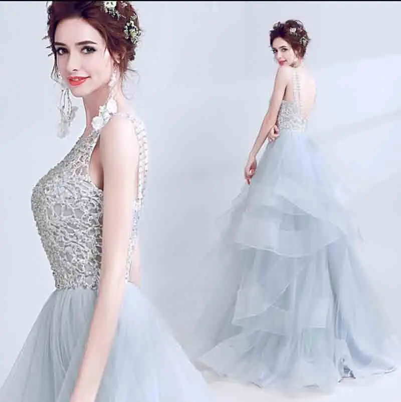 Heavy Handmade Crystal Sequin Organza Gray Multi-layered Formal Dress Large Size 5XL Evening Party Dress Red Carpet Ball Gown
Heavy Handmade Crystal Sequin Organza Gray Multi-layered Formal Dress Large Size 5XL Evening Party Dress Red Carpet Ball Gown