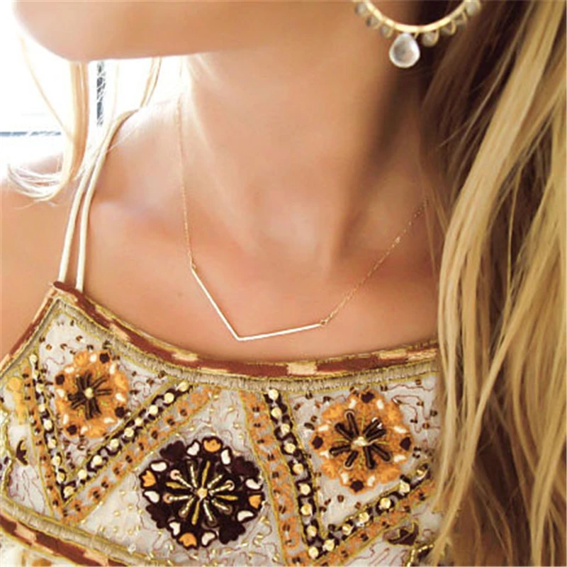 925 Silver/Gold Filled Necklace Handmade V Necklace Gold Choker Pendant Collier Femme Kolye Collares Boho Women Jewelry
925 Silver/Gold Filled Necklace Handmade V Necklace Gold Choker Pendant Collier Femme Kolye Collares Boho Women Jewelry