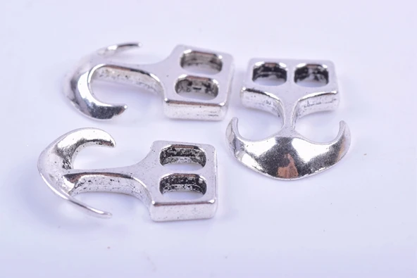 10 Sets Double Holes 4.5x5.7mm Antique Silver Jewelry Anchor Hook Clasp Bracelet Clasps For Leather Cord -CLP1268AS
10 Sets Double Holes 4.5x5.7mm Antique Silver Jewelry Anchor Hook Clasp Bracelet Clasps For Leather Cord -CLP1268AS