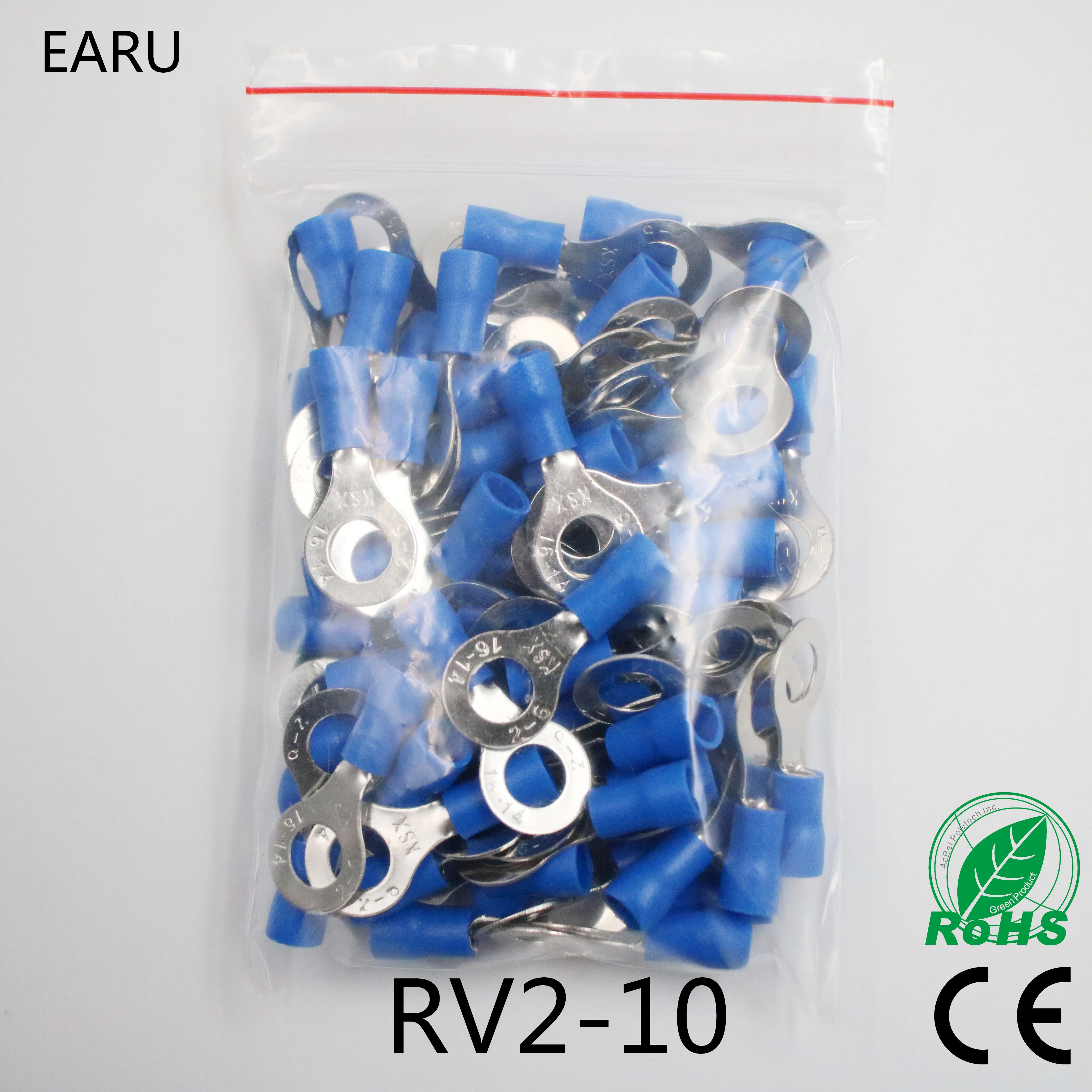 RV2-10 Blue Ring insulated terminal Cable Wire Connector suit 1.5-2.5mm cable Crimp Terminal 100PCS/Pack RV2.5-10 RV
RV2-10 Blue Ring insulated terminal Cable Wire Connector suit 1.5-2.5mm cable Crimp Terminal 100PCS/Pack RV2.5-10 RV
