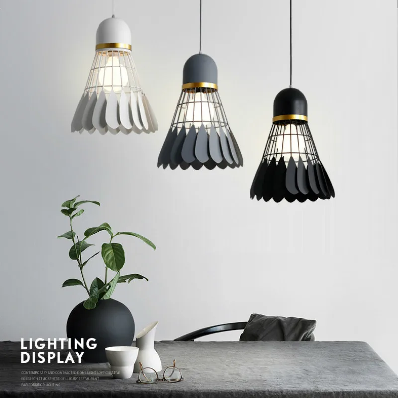 LED E27 Badminton Pendant Light Retro Loft Iron Art Corridor Bedroom Dining Room Pendant Lights for Home Lamp Bird Light
LED E27 Badminton Pendant Light Retro Loft Iron Art Corridor Bedroom Dining Room Pendant Lights for Home Lamp Bird Light