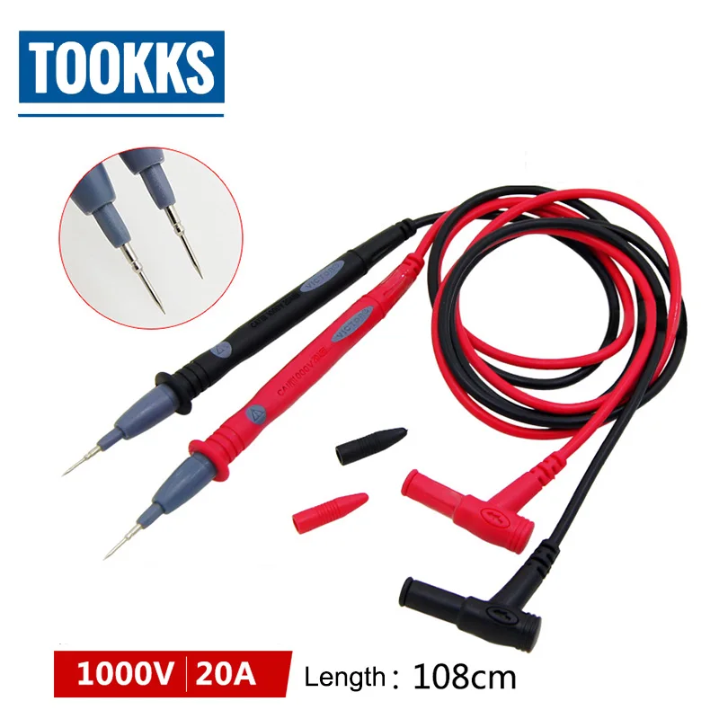 Universal Digital Multimeter Multi Meter Tester Wire Pen Cable Multimetro Needle Tip Probe Test Leads Pin 1000V 20A/10A
Universal Digital Multimeter Multi Meter Tester Wire Pen Cable Multimetro Needle Tip Probe Test Leads Pin 1000V 20A/10A