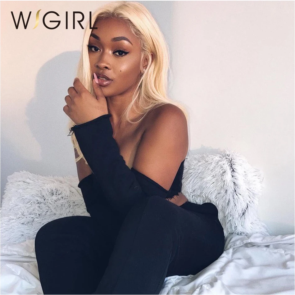 Wigirl волосы 613 блонд кружева перед парик с волосами младенца человеческие парики