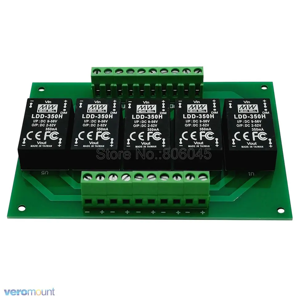 MEANWELL ldd 5UP 350H DC Постоянный ток понижающий светодиодный драйвер + Печатная плата