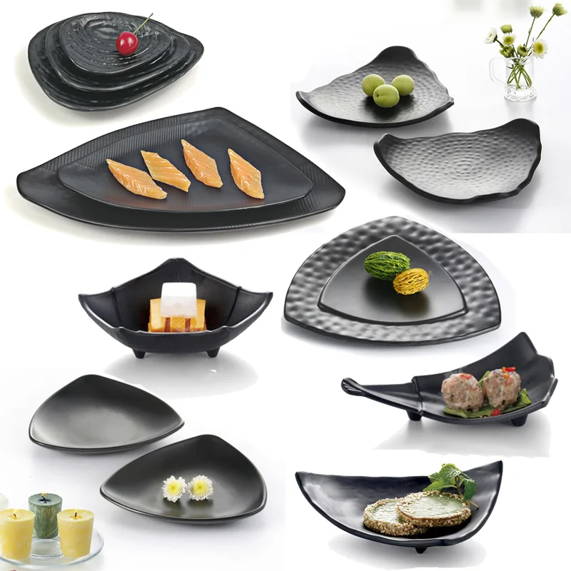 A5 Melamine Three Angle Plate Dinner Plate Black Frost Dinnerware Korean Style Japanese Snack Snack Food Dish Tableware
A5 Melamine Three Angle Plate Dinner Plate Black Frost Dinnerware Korean Style Japanese Snack Snack Food Dish Tableware