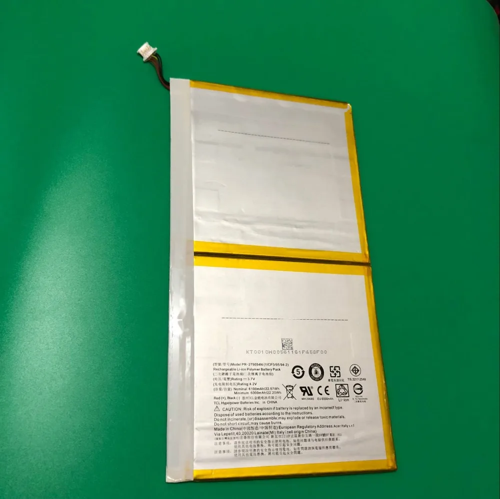 Новый 6100 мА/ч Батарея PR 279594N для acer A5008 Iconia One 10 B3 A20 A30 A3 A40|Аккумуляторы мобильных